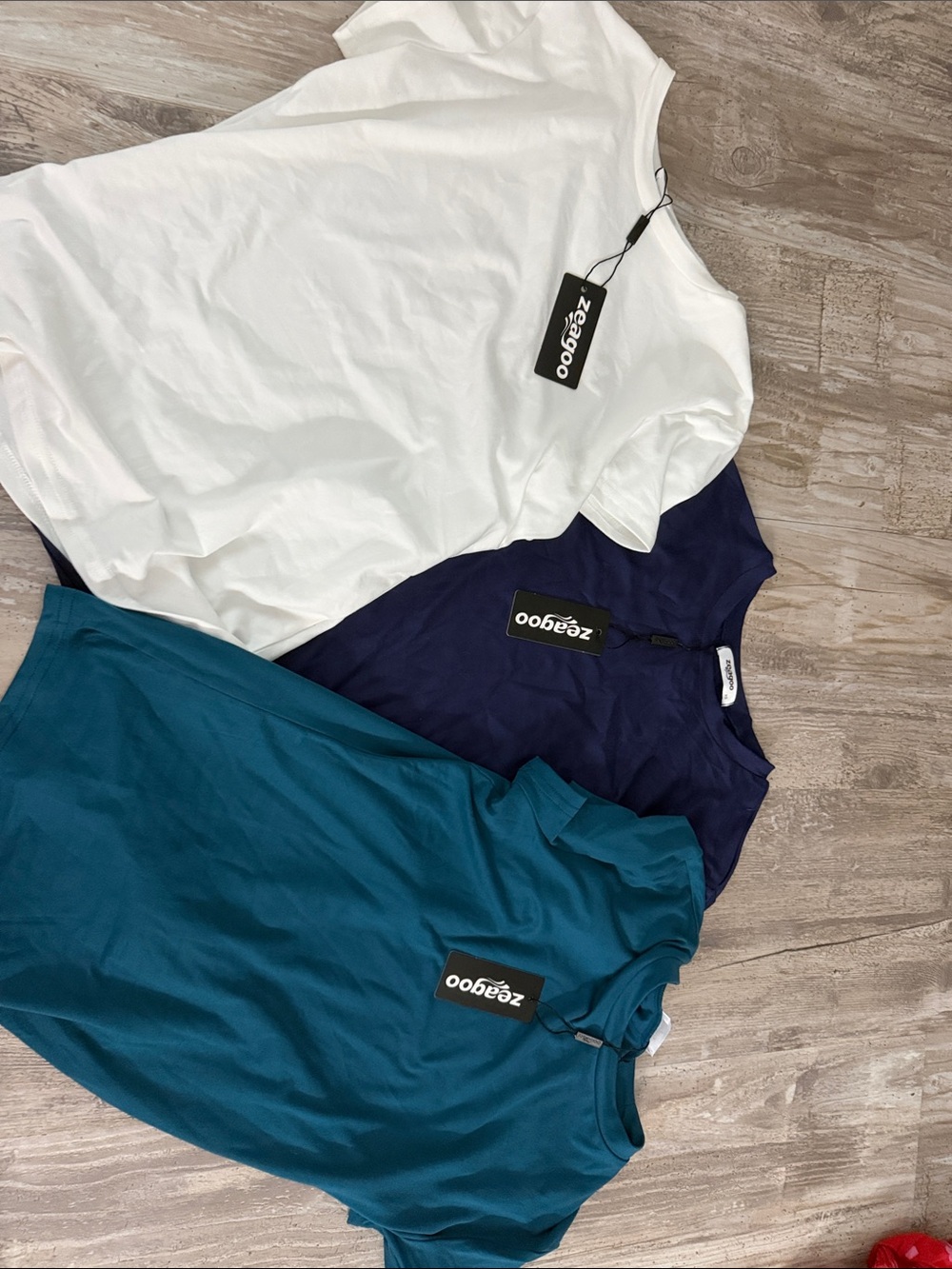 Amazon Short Sleeve Tee Duo - White and Teal Blue
